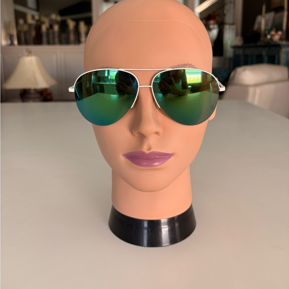 Victoria Beckham Pink and Green Aviator Sunglasses! Rare!